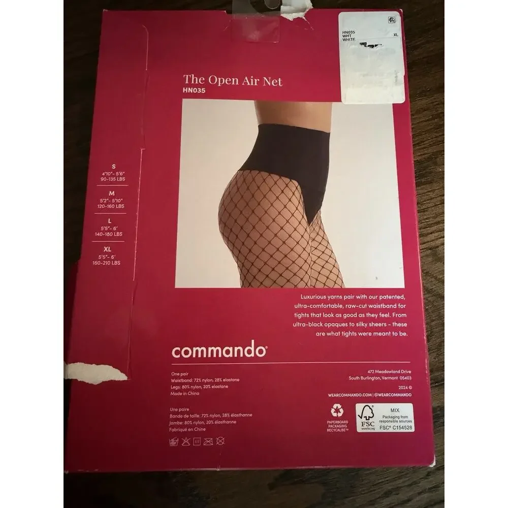 Commando The Open Air Net Tights White XL NIB NEW